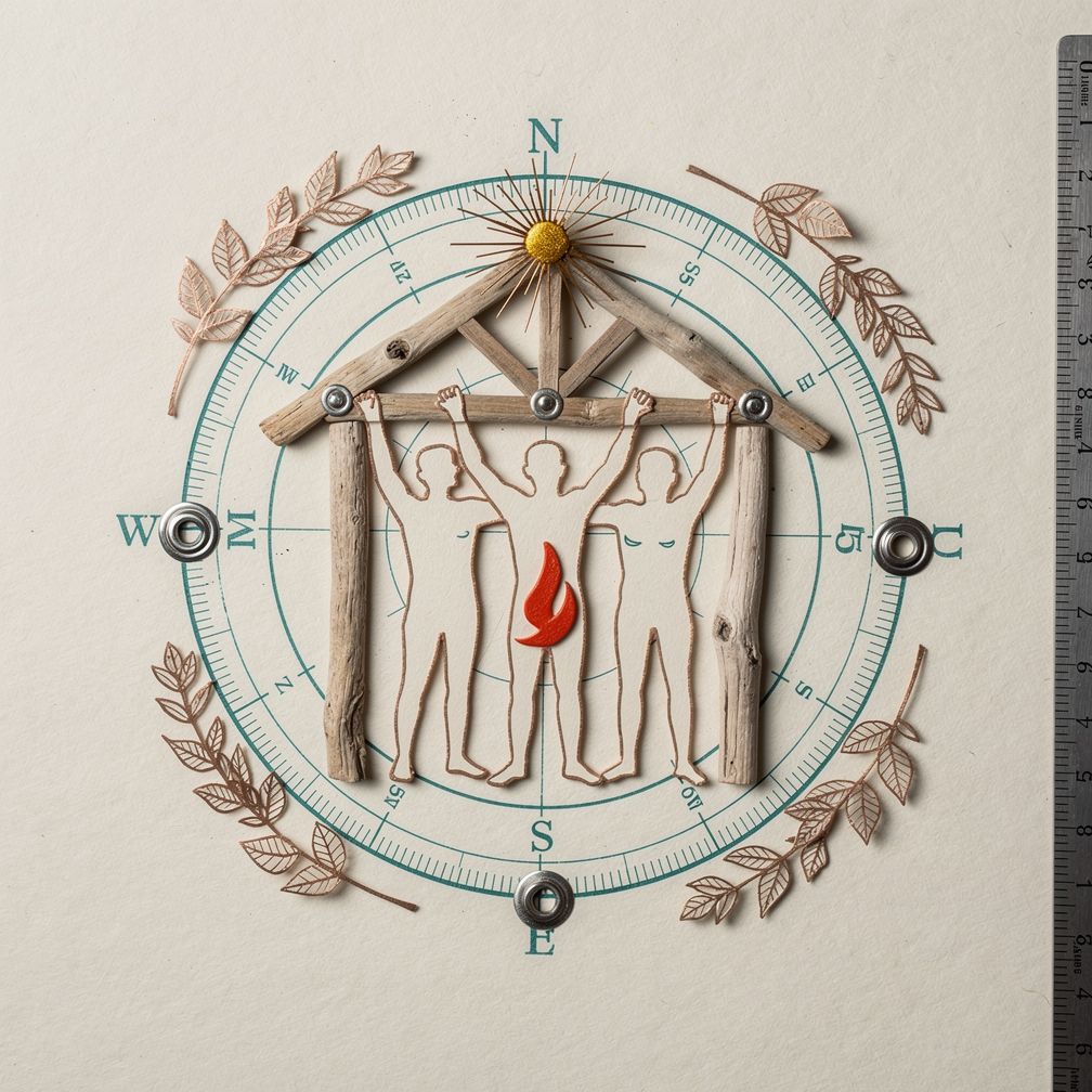The Health Knowledge Garden · Longevity — engraved emblem
